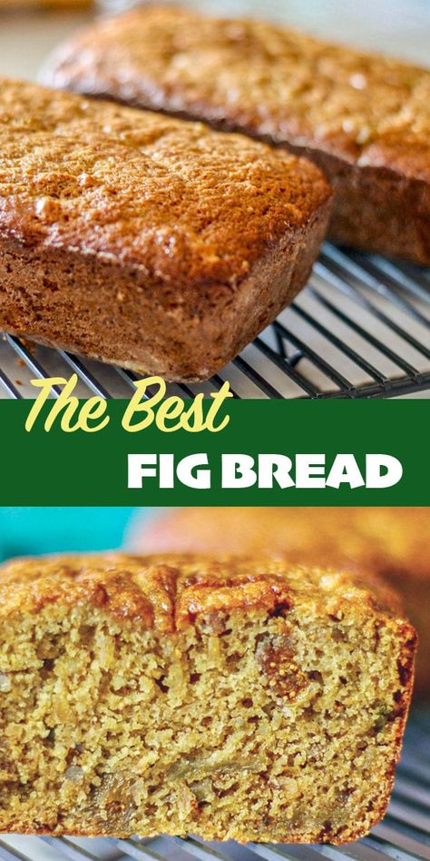 If you're looking for fig recipes, this moist fig bread is it! With flavors like cardamom, cinnamon, and cloves, it has to be good! #figbread #figcake #figrecipes #hildaskitchenblog Easy Fig Bread Recipe, Fig And Walnut Bread, Recipes With Figs Desserts, Pumpkin Fig Recipes, Fig And Date Nut Bread, Easy Fig Recipes Fresh, What To Do With Fig Jam, Cookies Made With Figs, Italian Fig Recipes