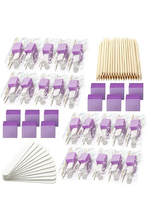 100 Sets Disposable Manicure Kit Includes Wood Nail File Wood Stick and Buffer Basics 3 Piece Nail Kit Manicure and Pedicure Kits Individually Package for Home Travel Salon Use Kit Manicure, Wood Nails, Broken Nails, Pedicure Kit, Long Lasting Nails, Wood Sticks, Manicure Kit, Nail Buffer, Strong Nails