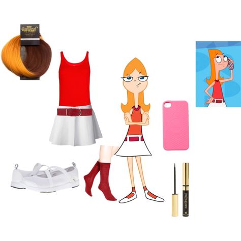 "Candace Flynn" by nugget101 on Polyvore Candace Phineas And Ferb Costume, Phineas And Ferb Outfits, Candice Halloween Costume Phineas And Ferb, Phineas And Ferb Candace, Candace Phineas And Ferb Mood, Candace Flynn, Phineas And Ferb, Holidays Halloween, Acne Studios