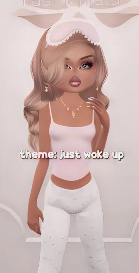 Dti Theme Just Woke Up, Just Woke Up Outfit Dress To Impress, Dti Outfits Just Woke Up, Dti Roblox Faces, Dti I Would Never Wear This Outfit, All The Dti Themes List, Just Woke Up Dress To Impress, Tired Dress To Impress, Outfits Ideas Preppy