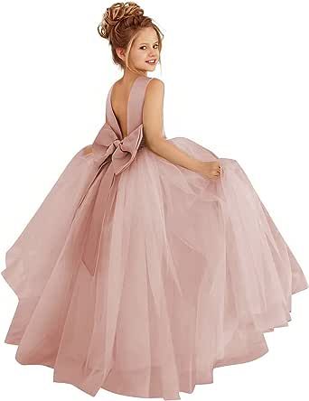 Bridesmaid Dresses For Kids, Flower Girls Gown, Pink Dress Kids, Rose Gold Flower Girl Dress, Lace Quinceanera Dresses, Girl Prom Dress, Flower Girl Dress Pink, Renewal Vows, Pink Dresses For Kids