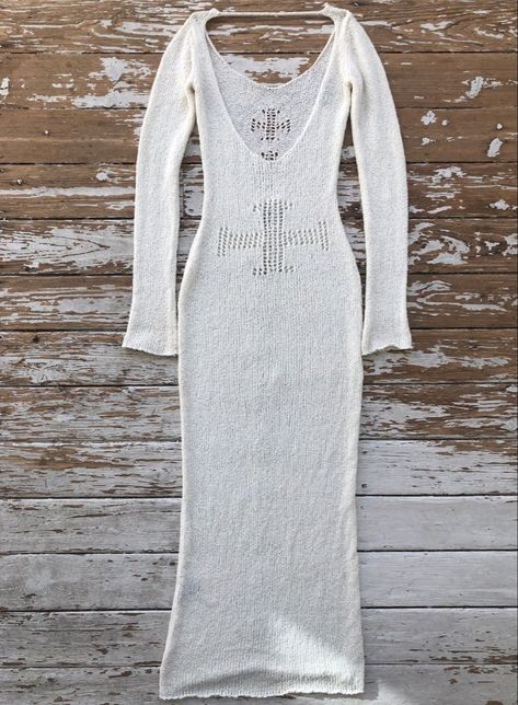 Dress Knit, Long White Dress, Knitted Dress, Silver Dress, Knit Fashion, The Divine, Cute Fits, Knit Crochet, The Dress