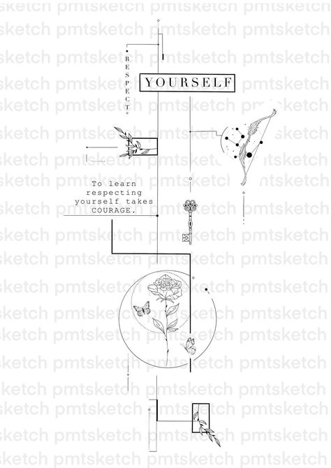 Concept Design Nr. 56 Fine Line Concept Design Tattoo, Fine Line Concept Tattoo, Small Concept Tattoo, Concept Style Tattoo, Concept Tatoos, Pmtsketch Design Tattoo, Concept Tattoo Women, Straight Line Tattoo Design, Straight Tattoo Design