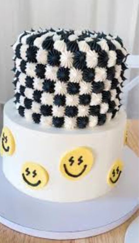 One Cool Dude Cake, Bad Two The Bone Cake, One Happy Dude Cupcakes, One Happy Dude Photoshoot, Two Cool Birthday Cake, Checkered Birthday Cake, One Happy Dude Smash Cake, Food For Kids Birthday Party, One Happy Dude Birthday Cake