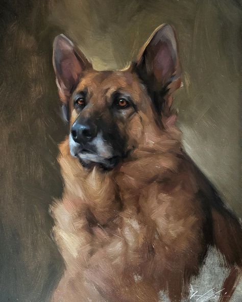 Jennifer Gennari on Instagram: “Two siblings shipping off today ♥️ swipe for details #shippingday #allaprima #bestfriends #fineart #dogsofinstagram #dogsofinsta…” Jennifer Gennari, Dog Portraits Painting, Dog Portraits Art, Bear Paintings, A Level Art, German Shepherd Dog, Arte Fantasy, Portraits From Photos, Dog Drawing