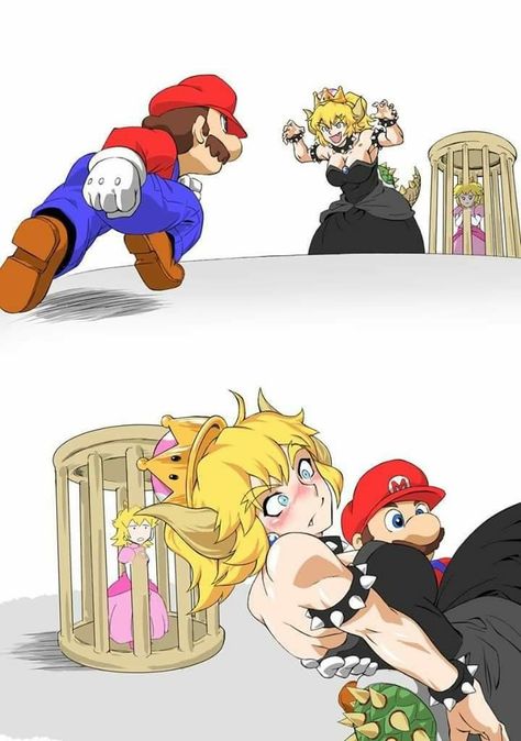 Mario X Peach, Mario Gif, Super Crown, Nintendo Princess, Nintendo Fan Art, Super Mario Art, Mario Art, Gaming Memes, Cute Comics