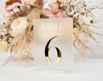 Acrylic Table Numbers Wedding, Table Numbers Acrylic, Font Chart, Gold Table Numbers Wedding, Acrylic Table Numbers, Shade Roses, Gold Table Numbers, Acrylic Table Number, Rose Gold Mirror