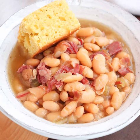 Ham And Navy Beans Instant Pot, Instapot Ham And Beans No Soak, Instant Pot Navy Beans And Ham Hocks, Ham And Beans In Ninja Foodi, Pressure Cooker Ham And Beans, Instant Pot Great Northern Beans And Ham, White Beans And Ham Instant Pot, Instant Pot Ham And Bean Soup Dry Beans, Ham And Bean Soup Recipes Instant Pot