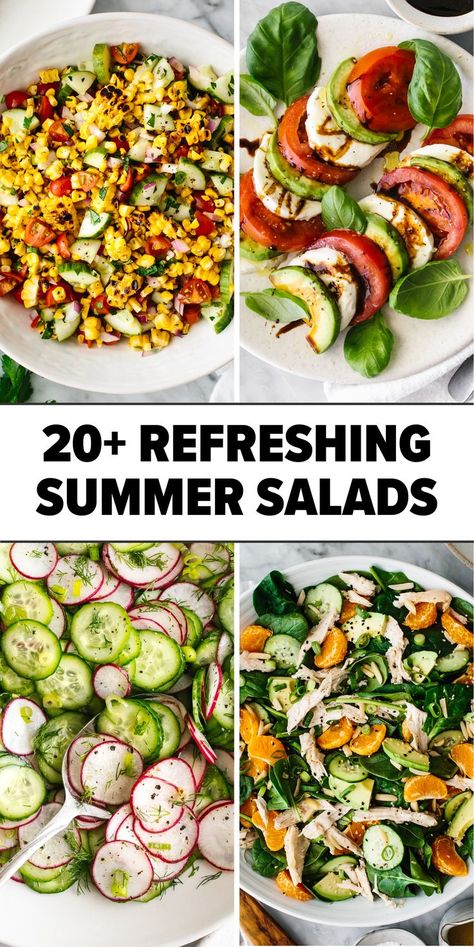 Summer salad recipes Easy Gluten Free Side Dishes For Bbq, July 4th Recipes Side Dishes, Power Salad Recipes, Cookout Salad, Healthy Cookout Side Dishes, Side Dishes For Cookout, Summer Salads For Bbq, Summer Side Dishes For Bbq, Cookout Salads