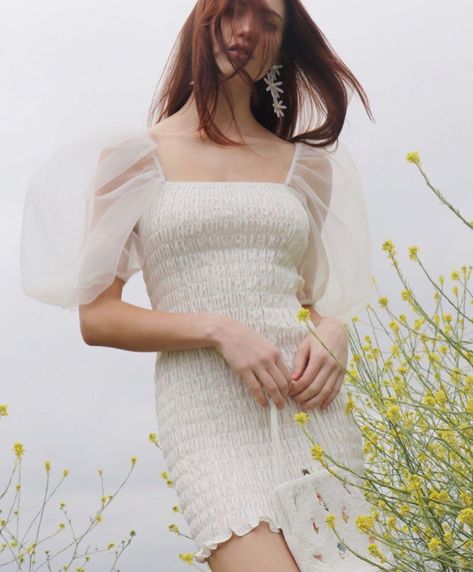 For Love & Lemons (@forloveandlemons) on Instagram: “The dreamiest capsule has arrived. Our light, bright Organza Capsule Collection suits every date in…” Y2k Aesthetic Fashion, Elegant Mini Dress, White Bodycon, White Bodycon Dress, Lantern Sleeve Dress, Hip Dress, Slim Dresses, Dress For Short Women, Mini Dress With Sleeves