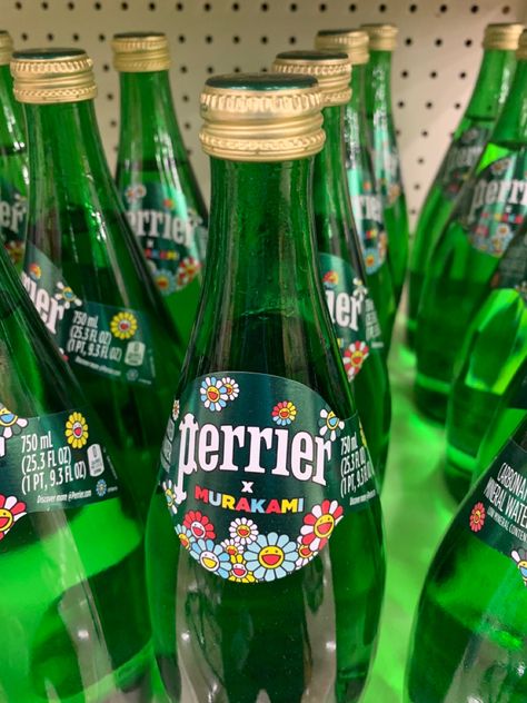 Perrier Water Aesthetic, Perrier Water, Water Aesthetic, Takashi Murakami, Soju, Soju Bottle, Water, Green