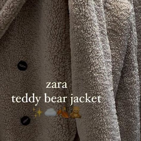 ZARA⚡️ on Instagram: "Teddy bear jacket from ZARA 🧸 Obsessed !!! Comment “code” if you want these jackets ⤵️ *ad | price and stock may change from country to country. #zara #zaraoutfit #tenue #ootd #zaratop #tenuedujour #zaranewin #zarafashion #zaraootd #ootdfashion #ootddaily #bloggerde #love #french #frenchstyle #outfitsideas #stylingtips #fashionstyles4love #france #frenchgirl #teddybear #teddyjacket" Teddy Bear Jacket, Teddy Bear Coat, Bear Jacket, Zara Outfit, Love French, Zara New, Zara Fashion, Teddy Jacket, French Girl