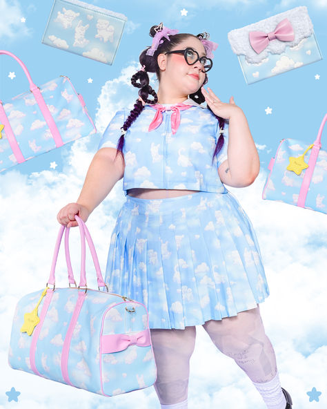 #myviolet #shopmyviolet #plussize #pastelfashion #pastelaesthetic #pastelstyle #aesthetic #pastelgirl #outfitinspo #outfitinspiration #outfitideas #styleinspo #aestheticoutfit #style #fashioninspo #ootd #outfits #cuteoutfits #pastel #kawaiiootd #cutestyle #plussizefashion #plussizelolita #cuteplussize Kawaii Plus Size Fashion, Plus Size Pastel Outfits, Unicorn Core, Kawaii Plus Size, Plus Size Kawaii, Head In The Clouds, Pastel Outfit, Ootd Outfits, Makeup Clothes