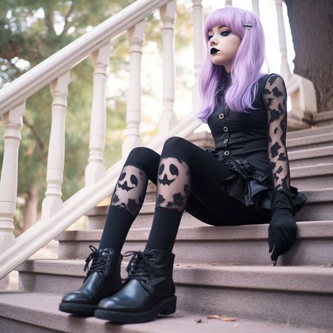 Pastel Goth Summer Outfits, Goth Summer Outfits, Summer Goth Outfits, Goth Fairycore, Summer Goth, Goth Clothing, Goth Girl, Goth Outfits, Pastel Goth