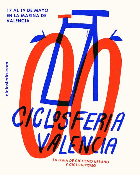 Poster design for @ciclosfera Valencia.🍊🚲 #poster #posterdesign #illlustration #illustrators #illustrator #bikes… | Instagram Cycling Graphic Design, Brand Poster Design Ideas, Dutch Graphic Design, Bike Illustration Simple, Retro Bike Illustration, Bike Graphic Design, Instagram Poster Design, Jazz Restaurant, Cycling Logo