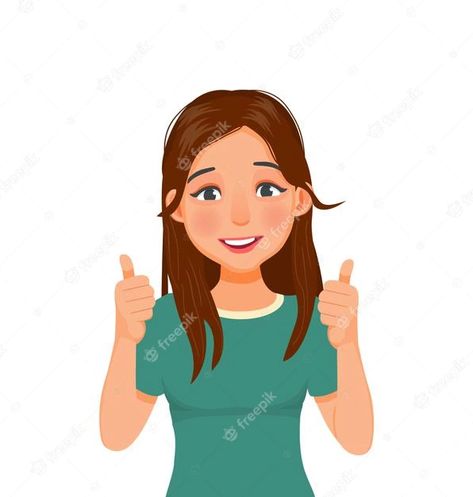 Premium Vector | Young woman giving thumb up and positive feedback looking confident with smiling facial expression Confident Expression, Thumb Up, Drawing Expressions, Girl Clipart, Facial Expression, Smile Girl, Face Expressions, Facial Expressions, Young Woman