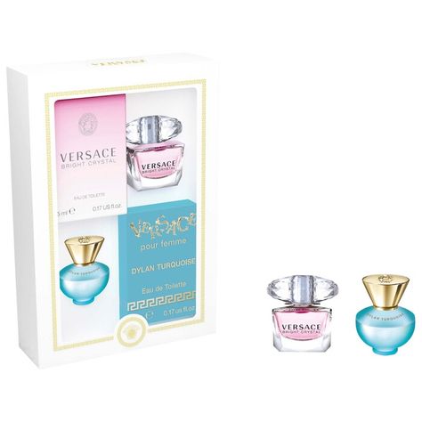 Mini Duo Set - Versace | Sephora Versace Perfume, Bright Crystal, Versace Bright Crystal, Miniature Set, Travel Size Toiletries, Sephora Beauty, Signature Fragrance, Perfume Gift Sets, Perfume Gift