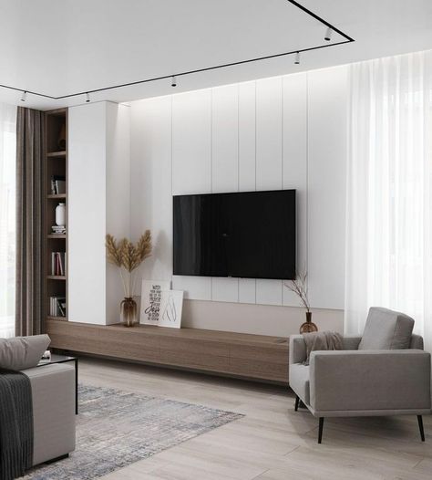 Ruang Tv, Tv Fal, Tv Unit Furniture Design, Living Room Wall Units, Living Room Tv Unit, Tv Room Design, 아파트 인테리어, Living Room Design Decor, Home Design Living Room