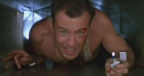 There are 2 types of people. Those who think Die Hard is a Christmas movie & those who are wrong. The Professional Movie, Die Hard 1988, Die Hard Christmas, John Mcclane, Xmas Movies, Neon Noir, Film Grab, The Best Films, Bruce Willis