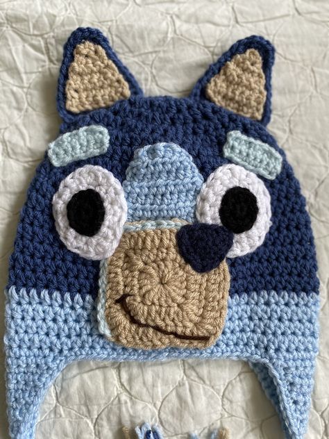 Ravelry: Bluey Hat by It's So Crochet Bluey Hat, Crochet Bluey, Toddler Fits, Crochet Baby Jacket, Bluey And Bingo, Hat Patterns Free, Crochet Disney, Big Twist, Crochet Hat Free