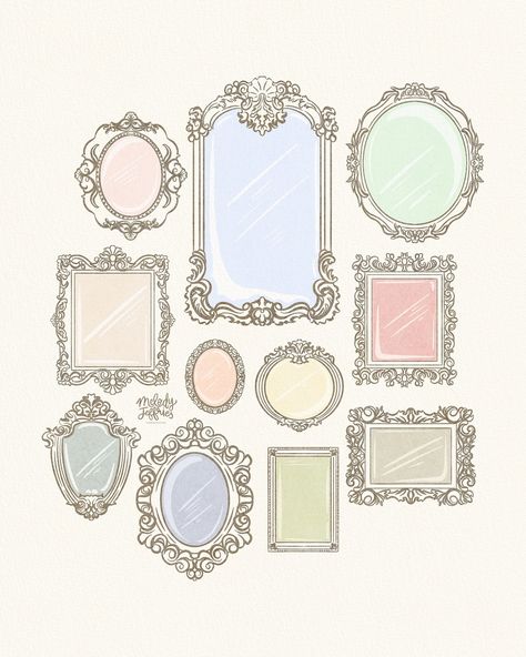 Mirror, Mirror, on the Wall, which Mirror is your most favorite of them all???🪞😍 Day 5/30 of #30dayproject *COMING SOON* to @spoonflower on fabric & wallpaper & also available for art licensing! DM or email @whimandjoy for more info! #mirrorpattern #vintagemirror #timelessdesign #vintagemirrors #artlicensing #surfacepattern #cottagedecor #cottagecorestyle #patterndesign #seamlesspattern #surfacepatterndesign #surfacepatterncommunity #bridgerton #surfacedesign #bridgertoninspired #digitalp... Bridgerton Graphic Design, Vintage Mirror Drawing, Mirror Graphic, Bridgerton Wallpaper, Mirror Illustration, Mirror Drawings, Mirror Pattern, Bridgerton Inspired, Flower Logo Design