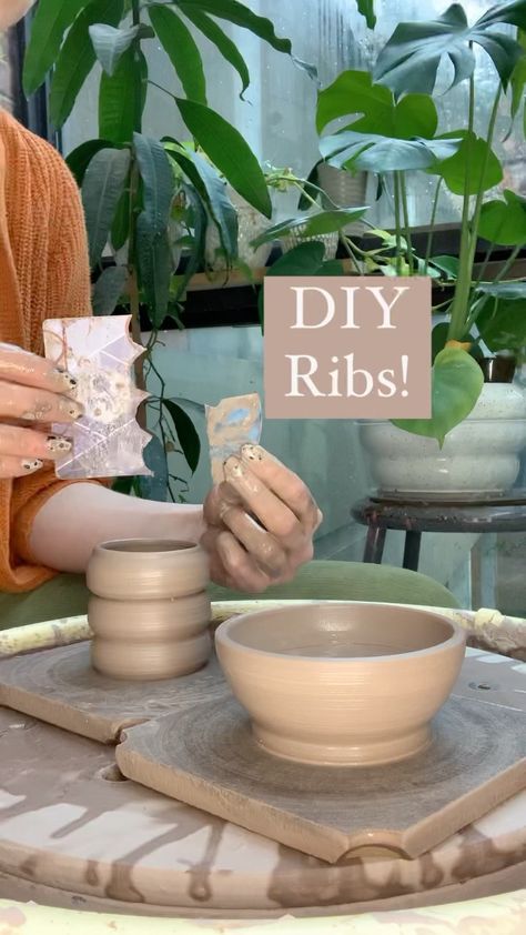 Pottery Ribs Diy, Pottery Ribs, Clay Studio, Pottery Tools, Pottery Techniques, Diy Pottery, Instagram Diy, Studio Ideas, Fun Diy Crafts