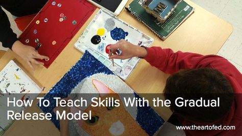 The Art of Ed - How To Teach Skills With the Gradual Release Model Responsibility Art, Gradual Release Model, Gradual Release Of Responsibility, Education University, Language Arts Classroom, Instructional Strategies, Lesson Ideas, Art Lesson, Art Classroom