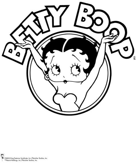 BETTY BOOP Coloring Book by: King Features Syndicate Division -   Dover Publications Coloring Page 5 Betty Boop Tattoos, Betty Boop Art, Betty Boop Pictures, Free Adult Coloring Pages, Coloring Sheets For Kids, Desenho Tattoo, Cricut Projects Vinyl, Classic Cartoons, Coloring Book Pages