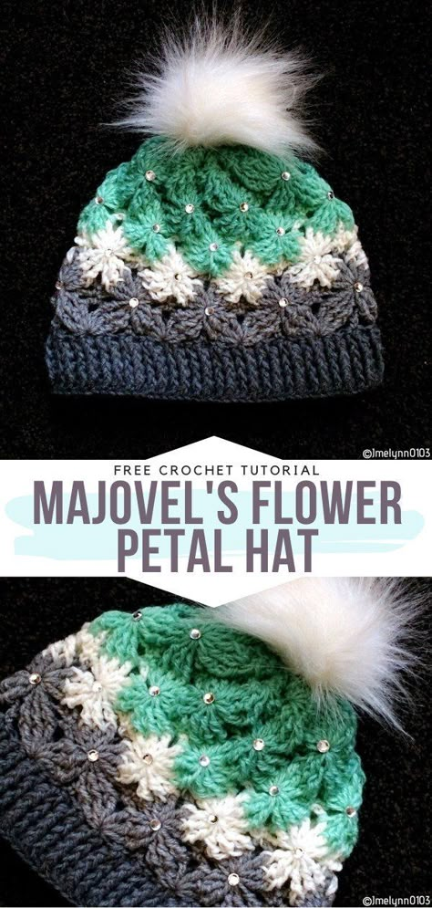 Hat Free Crochet Pattern, Art Thoughts, Patterns Colorful, Crochet Hat For Women, Crochet Hat Free, Colorful Crochet, Crochet Beanie Pattern, Crochet Hats Free Pattern, Crochet Snowflakes