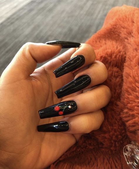 Blush Pink Nails, Nexgen Nails, Black Halloween Nails, Tapered Square Nails, Halloween Acrylic Nails, Black Acrylic Nails, Cherry Nails, Edgy Nails, Nail Style