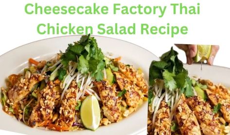 Cheesecake Factory Thai Chicken Salad Recipe - Cook Chicken Easily Cheesecake Factory Thai Chicken Salad, Cheesecake Factory Salads, Cold Pastas, Chicken Salad Chick Recipe, Thai Noodle Salad, Thai Chicken Salad, Chicke Recipes, Crispy Wonton, Noodle Salad Recipes