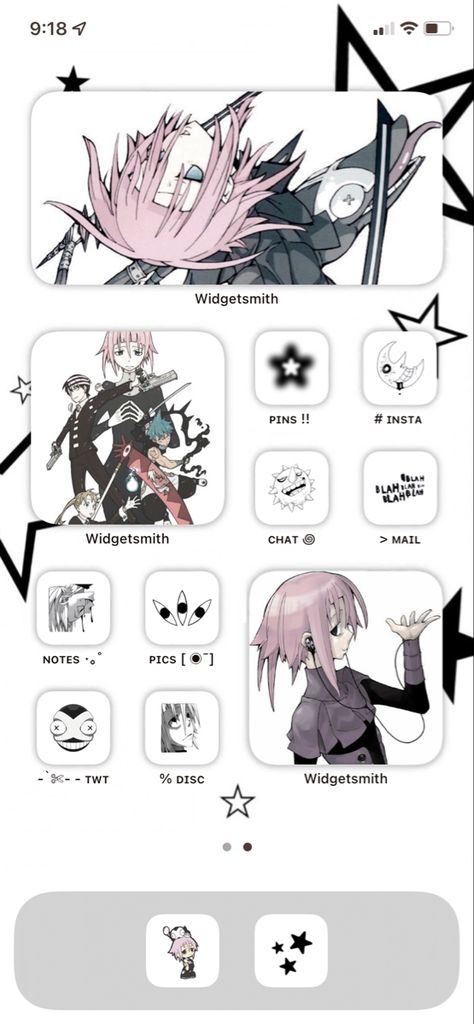 Soul Eater Wallpaper Ipad, Soul Eater Wallpaper Iphone Crona, Soul Eater Ios 16, Bleach Homescreen Layout, Soul Eater Themed Phone, Soul Eater Layout, Soul Eater Nail Designs, Manga Phone Theme, Soul Eater Homescreen Layout