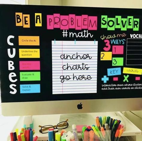 3rd Grade Math Classroom Setup Ideas, Maths Project, Math Bulletin Boards, Easy Math, Math Wall, Elementary Math Classroom, Math Classroom Decorations, Middle School Math Classroom, Fifth Grade Math