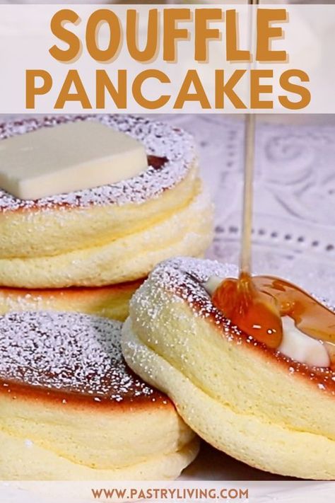 The ultimate guide to making super fluffy souffle pancakes at home! I'm sharing detailed instructions and troubleshooting tips with step-by-step images, tips, and a video instruction so you can make it successful at home!🥞 Snooze Pancake Recipe, Korean Hotteok Recipe, Korean Hotteok, Hotteok Recipe, Japanese Souffle Pancakes, Mini Pancake Maker, Pancake Shop, Breakfast Dessert Recipes, Vegetarian Pancakes