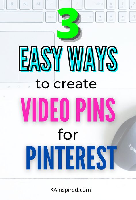 Video Pins are one of the more recent Pinterest updates that actually stuck around. So if you are using Pinterest for your business, then you need to make sure you create Video Pins for Pinterest. | Learn how to easily create video pins for pinterest | 3 easy ways to create videos | videos for pinterest | Pinterest video tips | pinterest for business | use pinterest to drive traffic #Bloggers #pinteresttip #contentcreators #videopins #createvideopins #KAinspired How Do You Make A Video On Pinterest, How To Create Videos On Pinterest, How To Post On Pinterest Videos, How To Make A Video On Pinterest, How To Make Videos On Pinterest, Social Media Cheat Sheet, Pinterest Update, Pinterest Tutorials, Pinterest Business Account