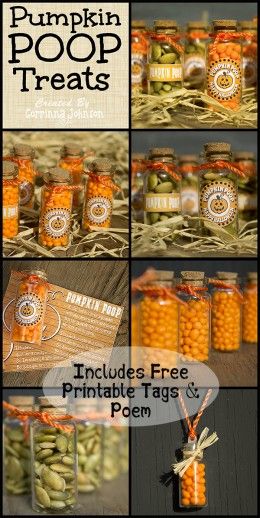 Pumpkin Poop In A Jar Craft And Free Pumpkin Poop Printable Poem Pumpkin Poop, Halloween Bottle Labels, Free Printable Halloween, Recipes Pumpkin, Night Recipes, Toxic Waste, Halloween Bottles, Pumpkin Party, Halloween Goodies