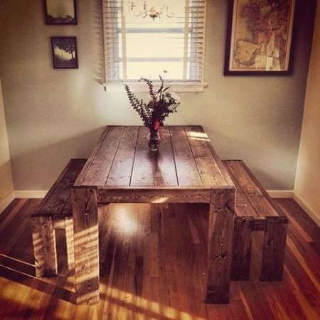 Household Necessities, Table Palette, Diy Tables, Farmhouse Table Plans, Pallet Project, Dinner Room, Diy Casa, Cabin Interiors, Budget Diy