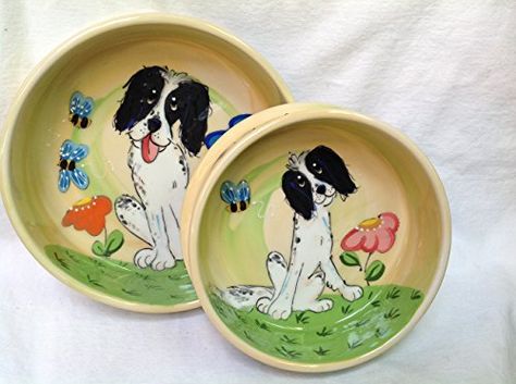 Spaniel 8 Dog Bowls for Food and Water Personalized at no Charge Signed by Artist Debby Carman -- To view further for this item, visit the image link. (This is an affiliate link) #dogbowls Beach Artist, Cat Training Pads, Cat Odor, Cat Dander, Cat Shedding, Cat Food Storage, Pet Cremation, Cat Id Tags, Cat Fleas