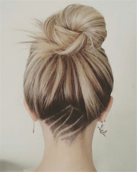 Female Undercut Long Hair, Hairstyles Designs, Undercut Hair Designs, Undercut Hairstyles Women, Undercut Long Hair, Undercut Designs, Shaved Hair Designs, Hair Tattoos, Undercut Hairstyles