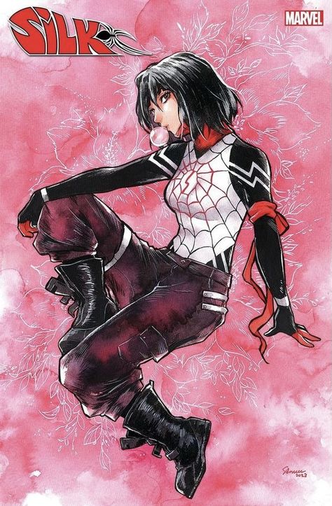 Silk vol 5 #2 | Variant cover art by Saowee Cindy Moon Silk, Spiderman Comic Covers, Silk Spiderman, Cindy Moon, Next Avengers, Spiderman Poster, Silk Marvel, Spider Silk, Wild Wild West