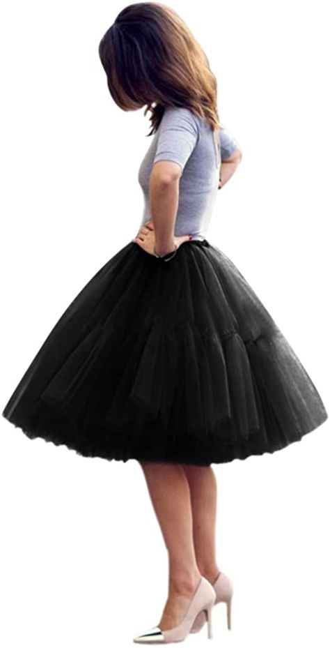 Black Tutu Dress For Women, Short Tulle Skirt, Tutu En Tulle, Tutu Women, Black Quinceanera Dresses, Womens Tulle Skirt, Cocktail Skirts, Halloween Skirt, Tulle Long Skirt