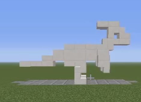 Minecraft Dinosaur Skeleton, Minecraft Dinosaur Build, Minecraft Fossils, Minecraft Dinosaur, Minecraft Museum, Minecraft Creatures, Minecraft Idea, Mc Ideas, Dinosaur Museum