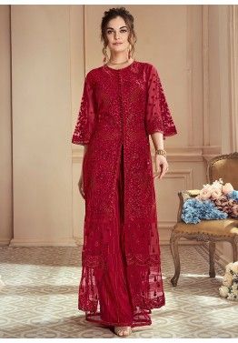 Net Dresses Pakistani, Net Dress Design, Mode Kimono, Pakistani Fashion Casual, Palazzo Suit, Net Dress, Pakistani Fancy Dresses, Palazzo Pant, Muslim Fashion Dress