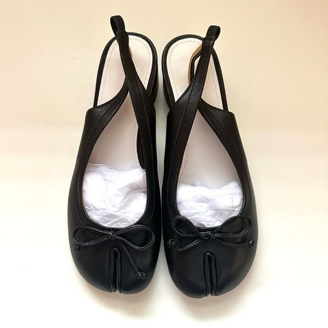 NWT WoodchuckSato Tabi Slingback Heels - 38 - Black Tabi Slingback, Slingback Heels, Slingback Heel, Original Box, Genuine Leather, Size 7, Heels, Fashion Design, Fashion Trends