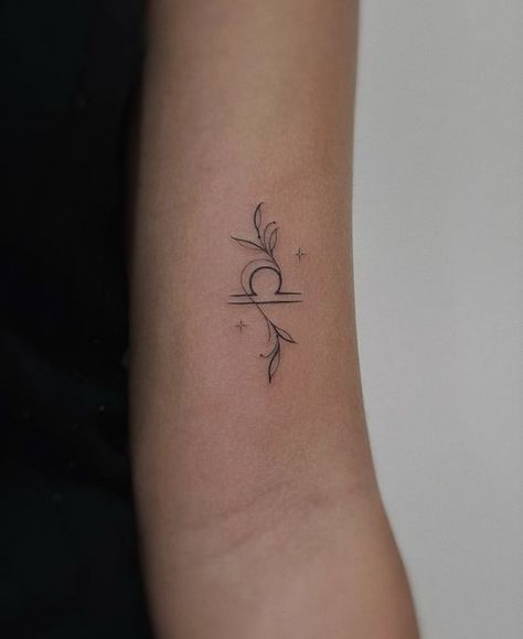 Sagittarius Libra Tattoo, Small Fall Leaves Tattoo, Libra Finger Tattoos For Women, Libra Daughter Tattoo, Virgo Libra Tattoo, Libra Ankle Tattoo, Tattoo For Libra Women, Libra Arm Tattoo, Zodiac Libra Tattoos