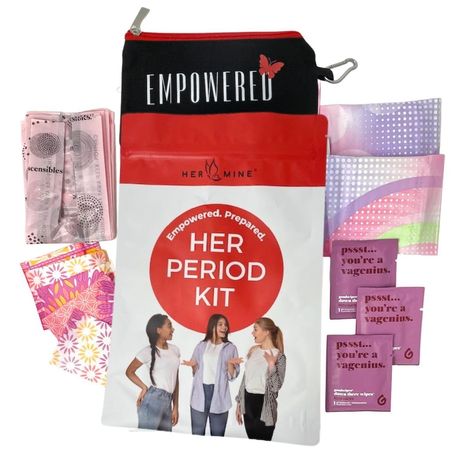 PRICES MAY VARY. ✅ FIRST PERIOD KIT: Our hygiene kit offers teen pads and vital period products. Ideal as school supplies for teen girls, ensuring confidence during their period. Featuring top-quality discreet pads. ✅ TEEN GIRL ESSENTIALS: Stash your teen pads for periods and period stuff in this 7" X 6" feminine hygiene bag. Perfect tween girls gift, it's a must-have personal hygiene kit for school and travel. ✅ FRESH & READY: Our period starter kit for tweens has pH-balanced body wipes for per Teen Girl Essentials, First Period Kit Daughters, Period Kits For Middle School, Teen Period Kit, Period Essentials, Period Starter Kit, Locker Kit, Hygiene Bag, Period Bag