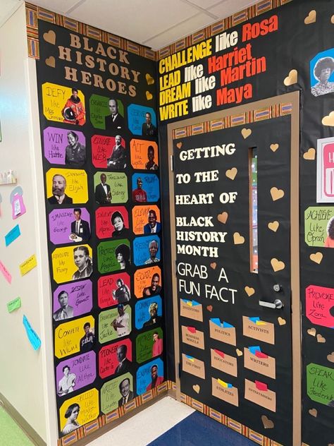 African American History Door Decorating, African American Studies Classroom, Bhm Door Decorations, History Bulletin Board Ideas, Classroom Activities For Kids, Home Decor Tips And Tricks, History Bulletin Boards, Decor Tips And Tricks, Class Bulletin Boards