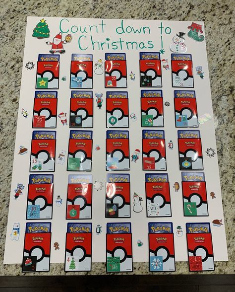 Pokemon Advent Calendar, Advent Calendar Diy, Diy Calendar, Diy Advent Calendar, Pokemon Card, 19 Days, Pokemon Cards, Advent Calendar, Advent