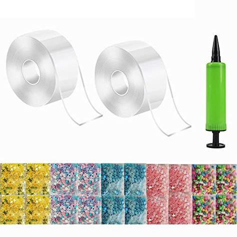 FnPti Magic Ballon - Nano Tape Bubbles Kit, with 20 Pack Glitter and Balloon Inflator, Double Sided Super Elastic Bubble Balloons, Nano Tape Bubble DIY Craft Kit for Adults Kids Party Favors Nano Tape Bubble, Boys Party Favors, Bubble Diy, Balloon Inflator, Diy Craft Kit, Art & Craft Kit, Bubble Balloons, Balloon Diy, Diy Craft Kits