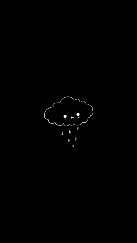 C.r.y.i.n.g c.loud Wallpaper Gelap, Cloud Rain, Ios 7 Wallpaper, 심플한 그림, Wallpaper Hitam, Anak Haiwan, Kawaii Tattoo, Cute Black Wallpaper, Black Phone Wallpaper